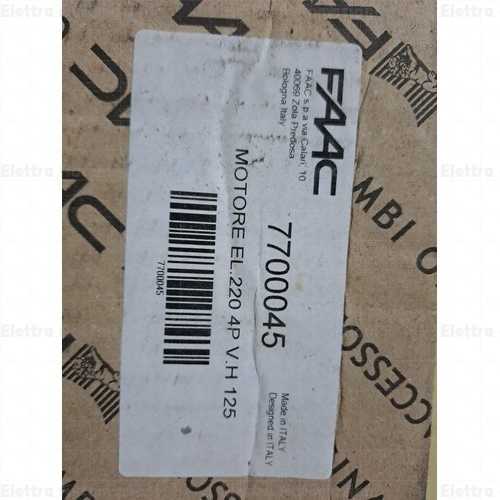 FAAC MOTORE 220V PER Modelli 400 402 422 560 580 593 595 (16 μF) FAAC 7700045